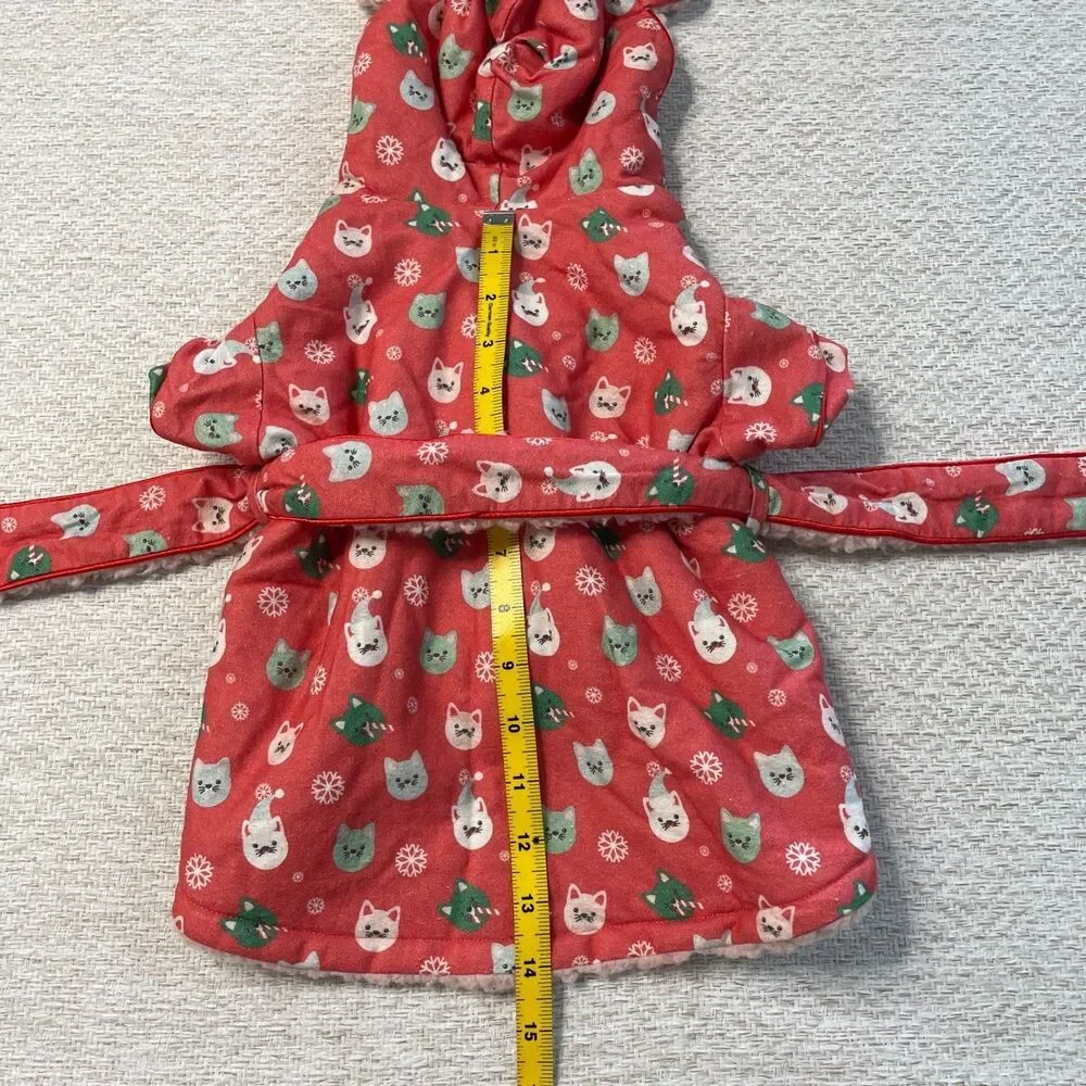Cat S Christmas Holiday Sherpa Lined Robe Sweater